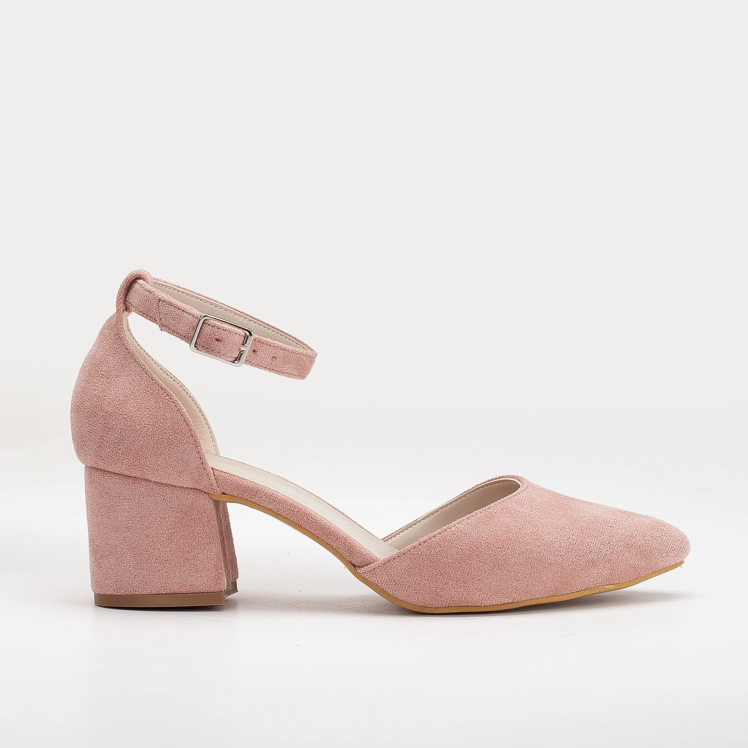 Marcelle - Dusty Pink Suede Heels