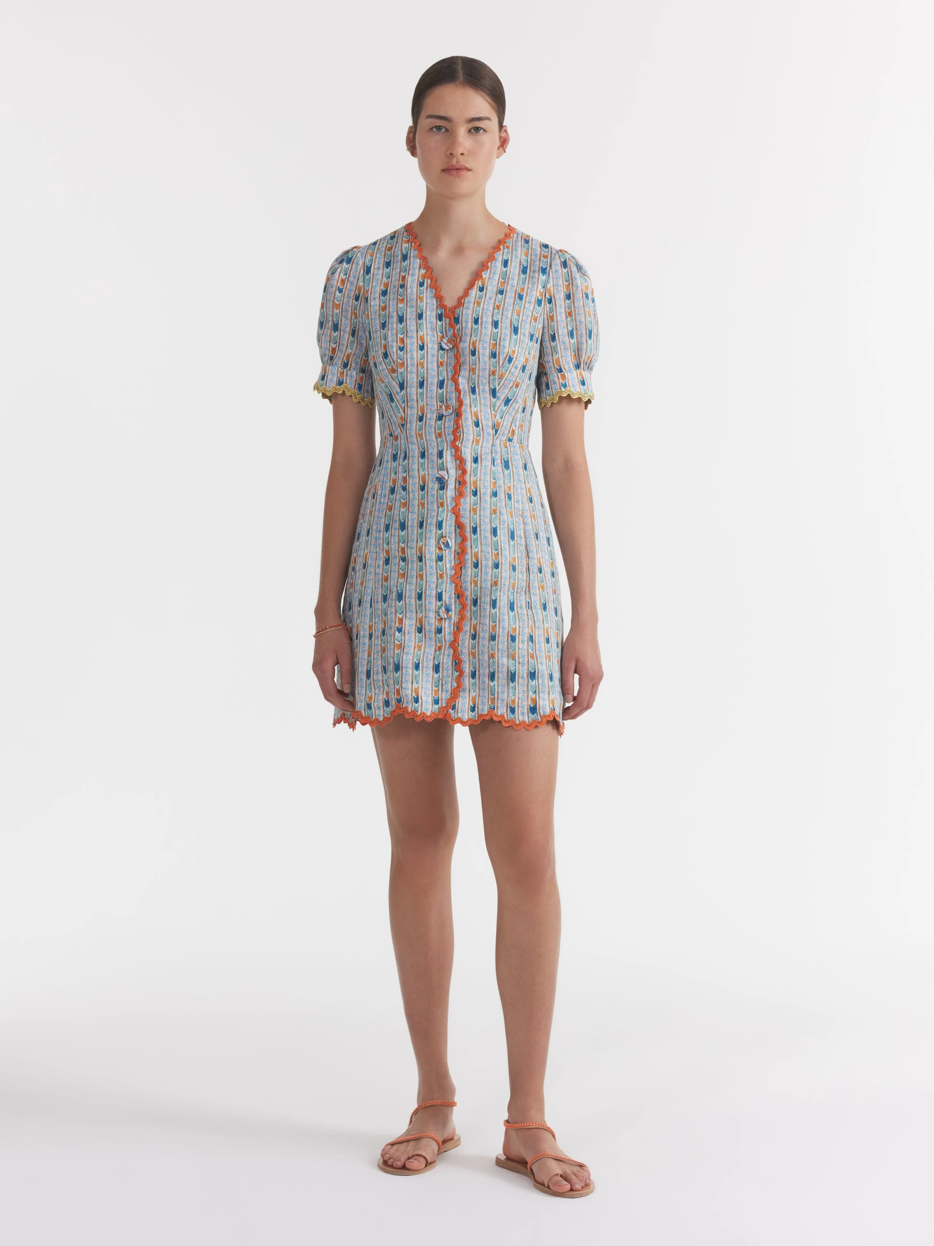 Marlee Dress in Faience Floral Cloud