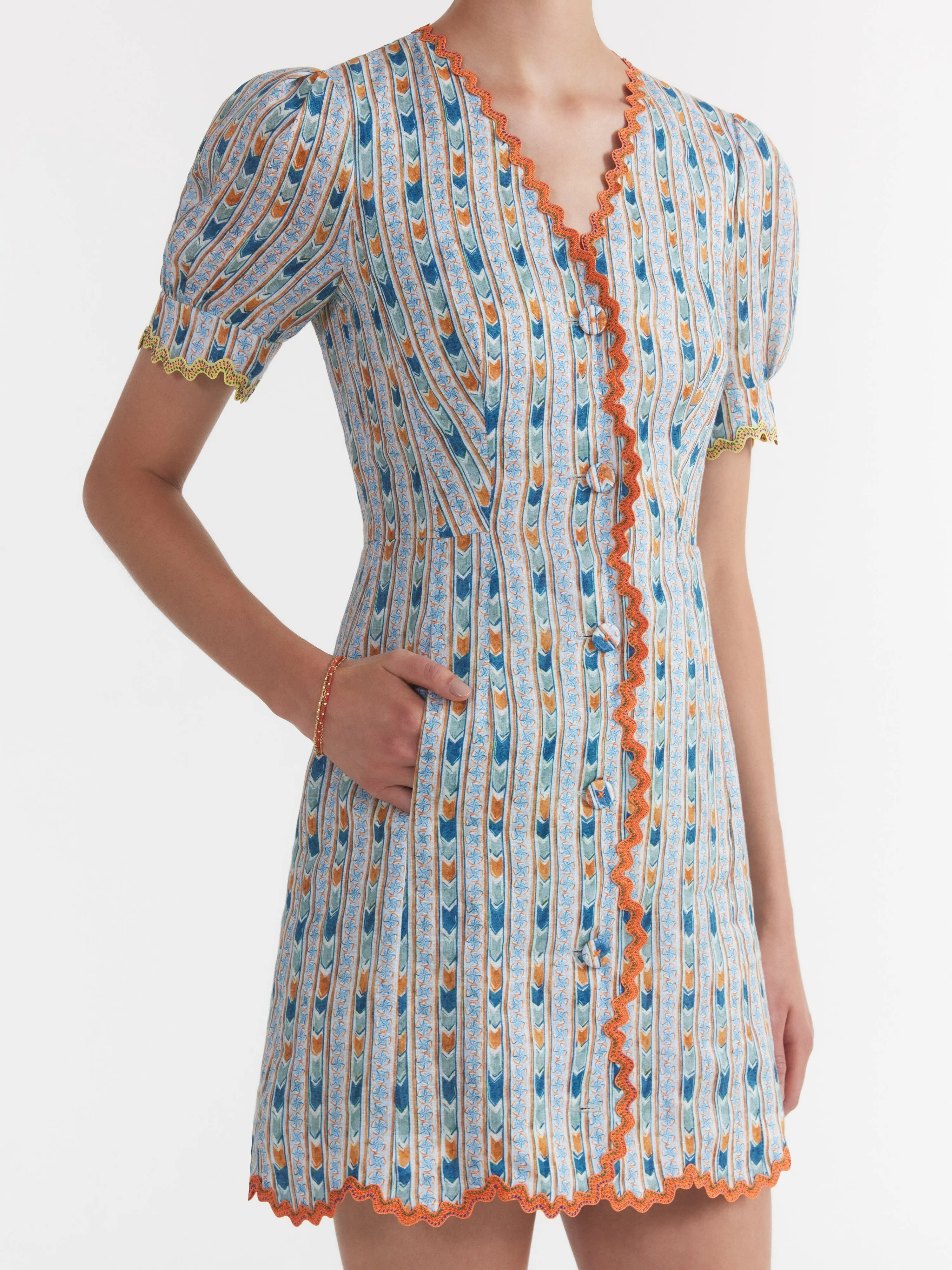 Marlee Dress in Faience Floral Cloud