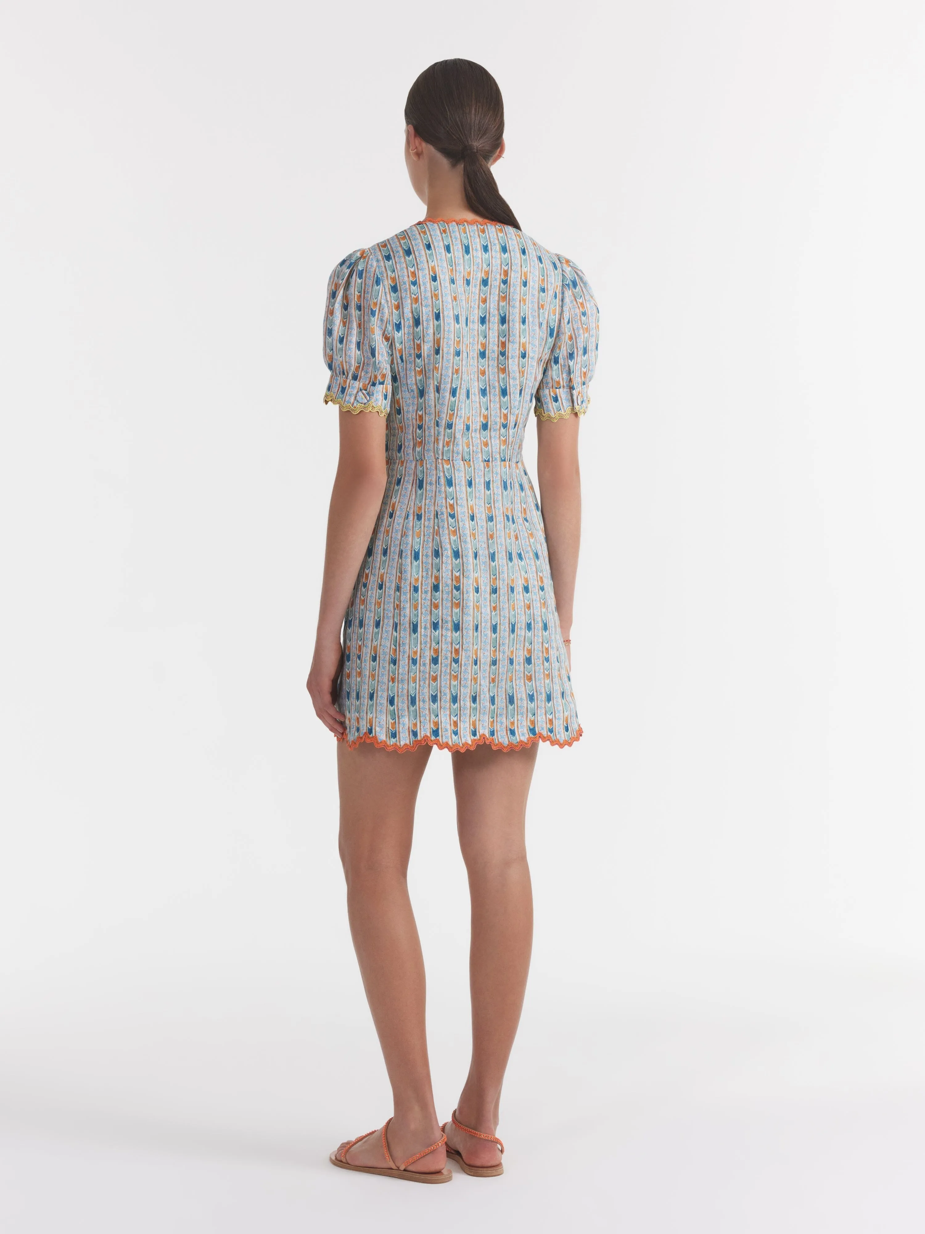 Marlee Dress in Faience Floral Cloud