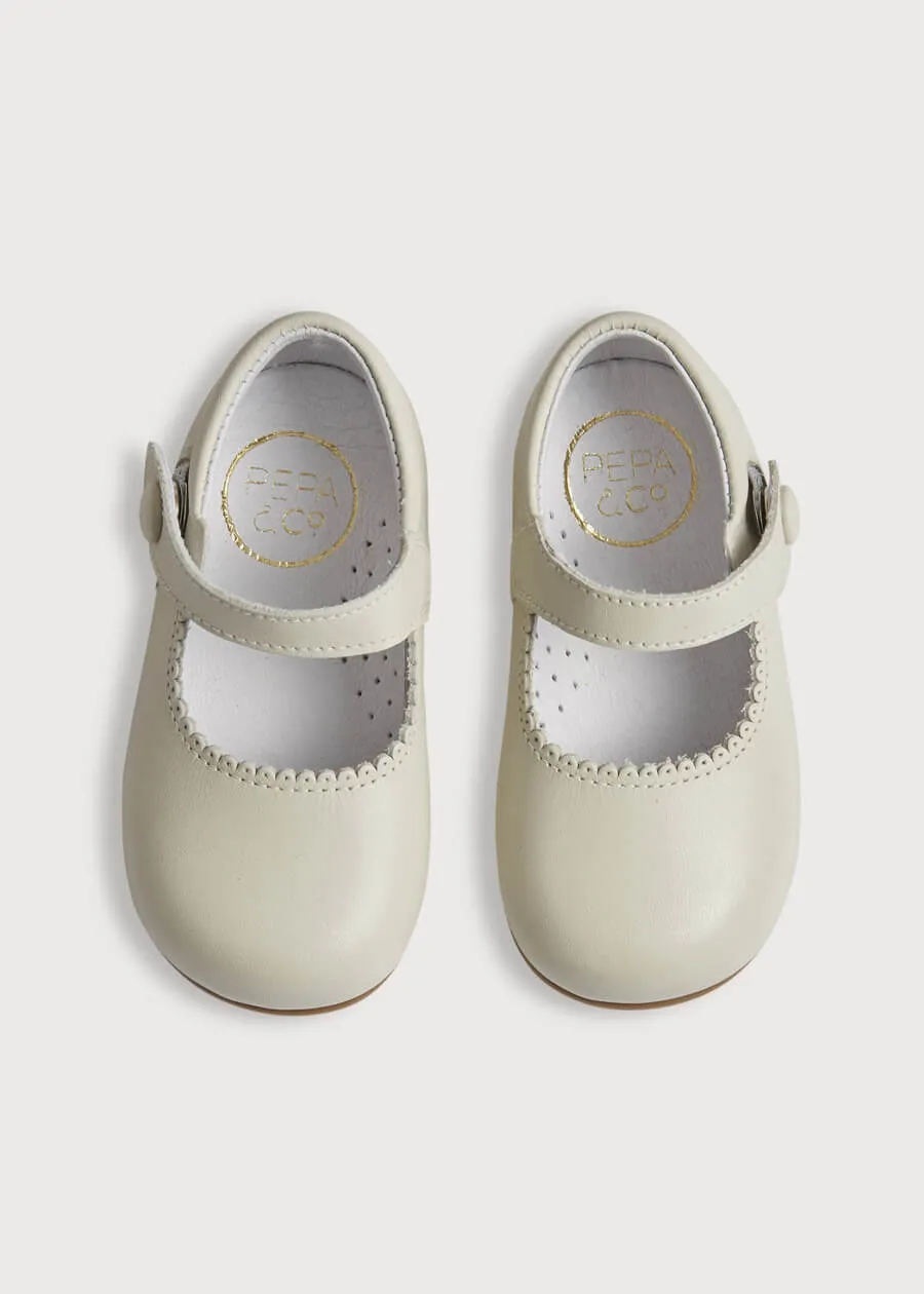 Mary Jane Baby Shoes in Ivory