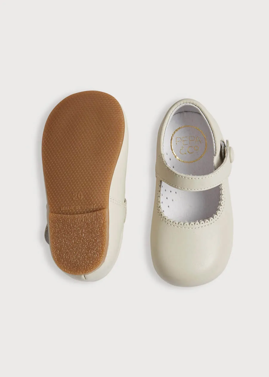 Mary Jane Baby Shoes in Ivory