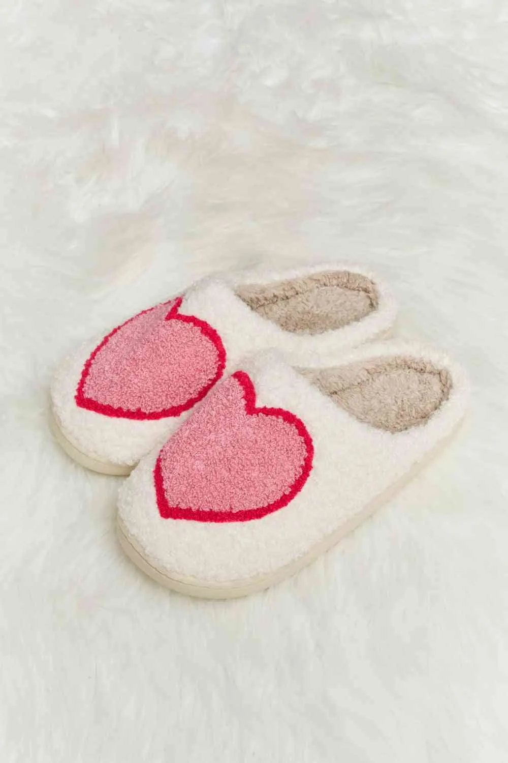 Melody Strawberry Printed Plush Slide Slippers