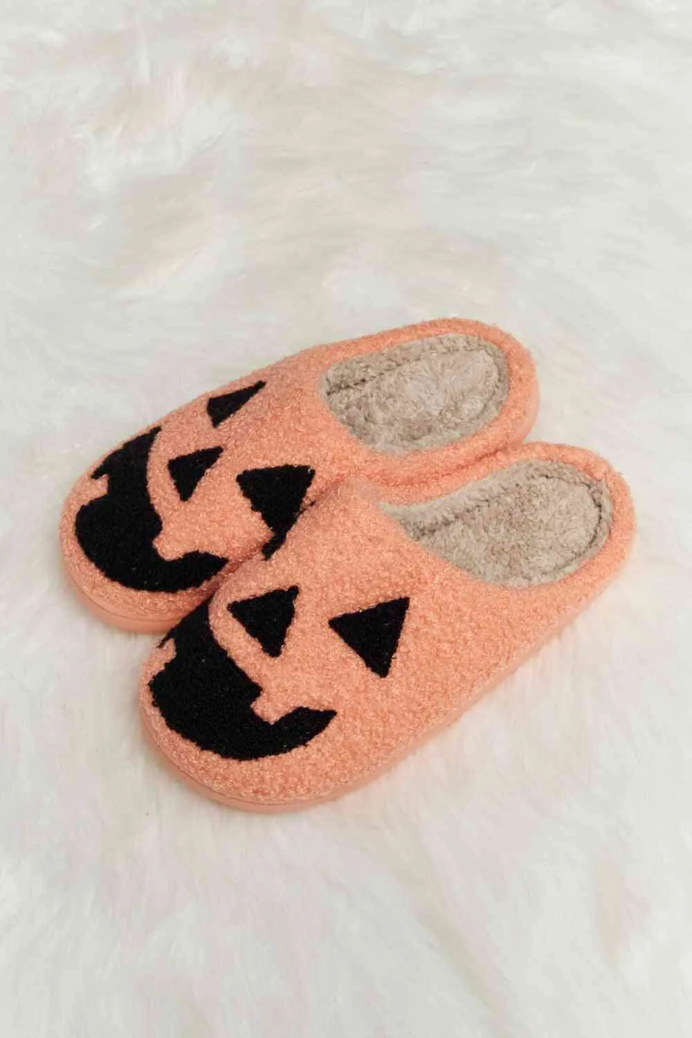 Melody Strawberry Printed Plush Slide Slippers