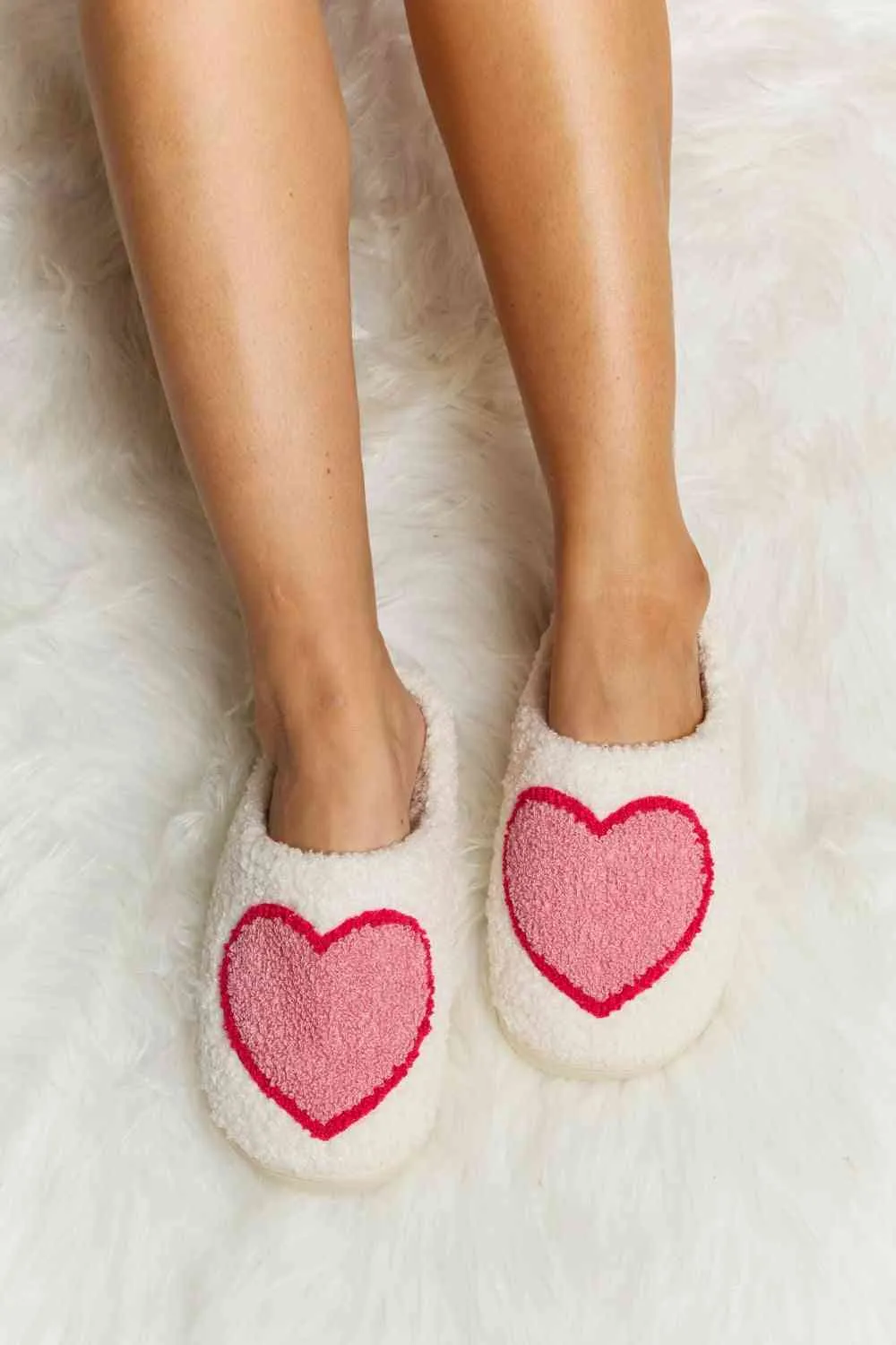 Melody Strawberry Printed Plush Slide Slippers