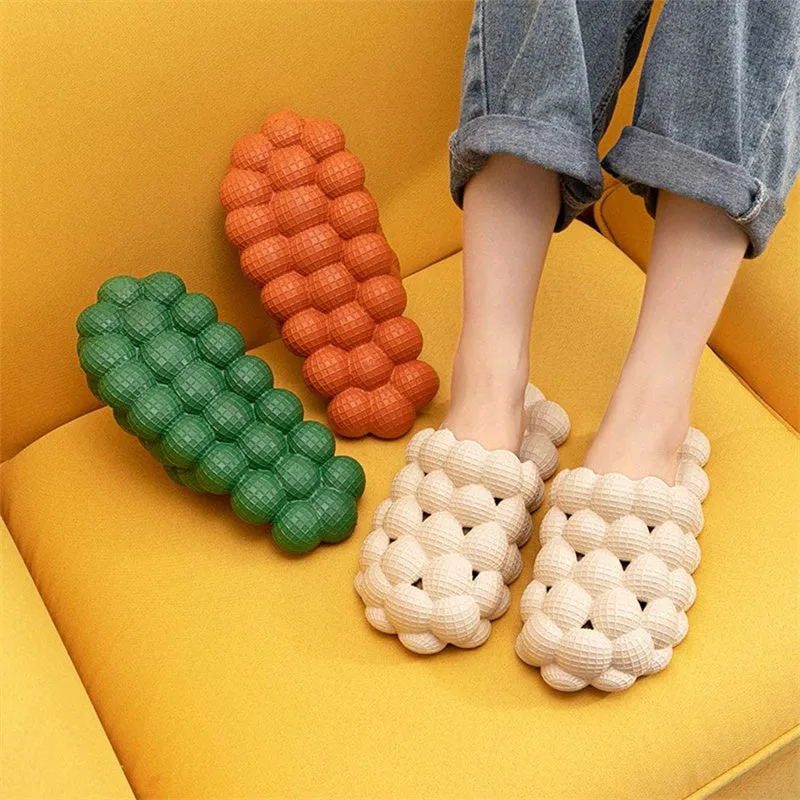 Men Women Soft Anti-Slip Decompression Massage Bubble Slippers