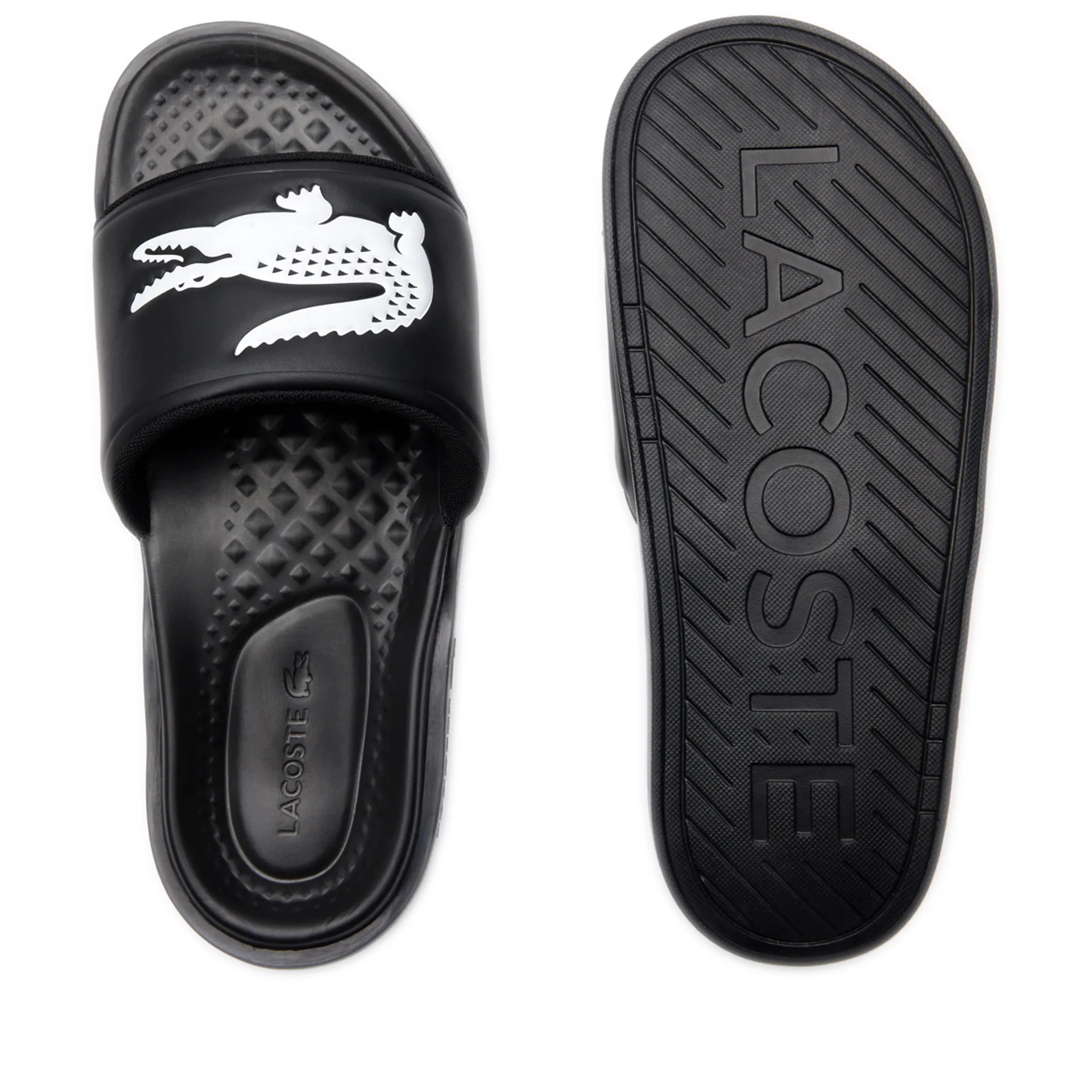 Men's Lacoste Serve Slide - Black/White