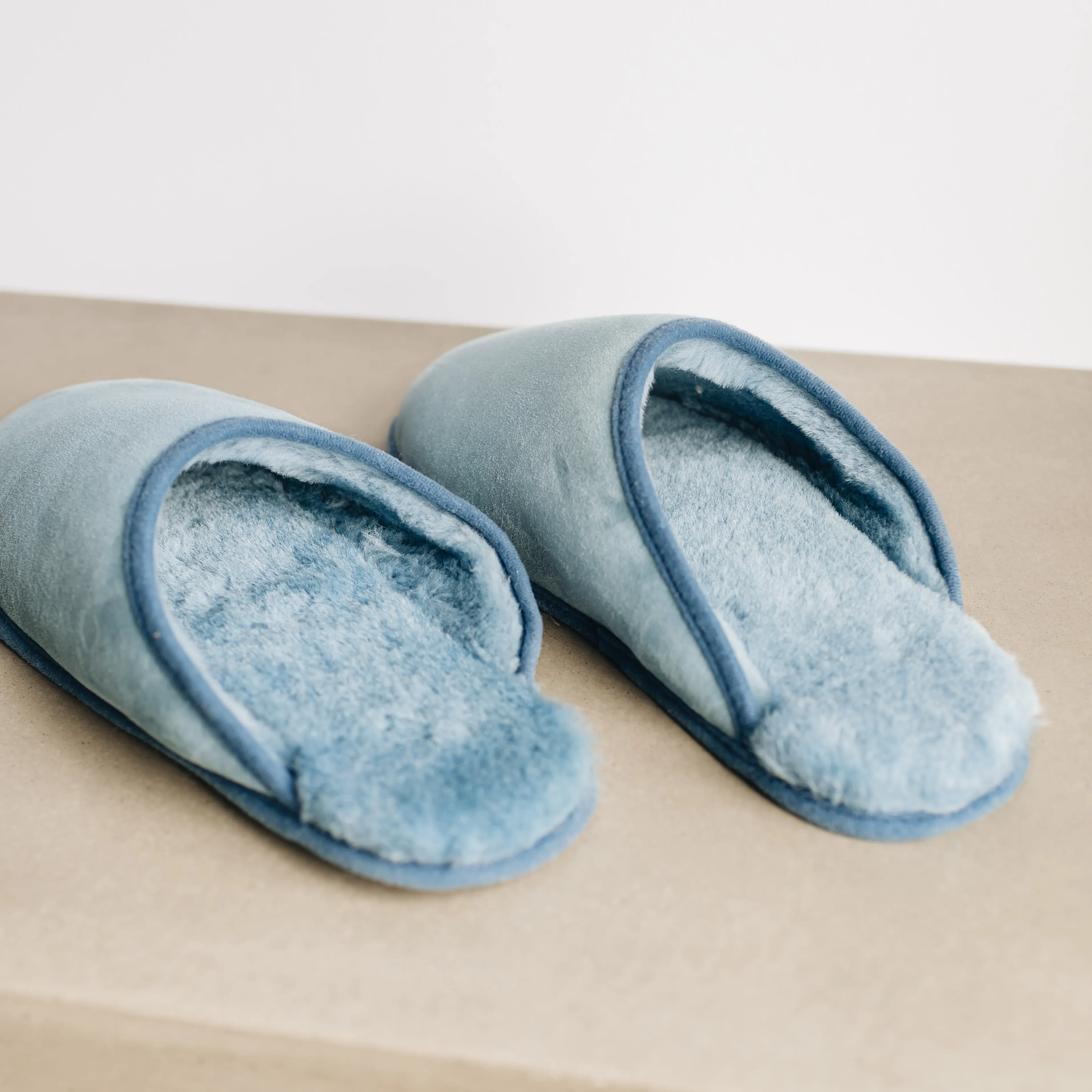 Men's Sheepskin Slip-on Slippers Soft Sole | ROBYN (Last Chance)