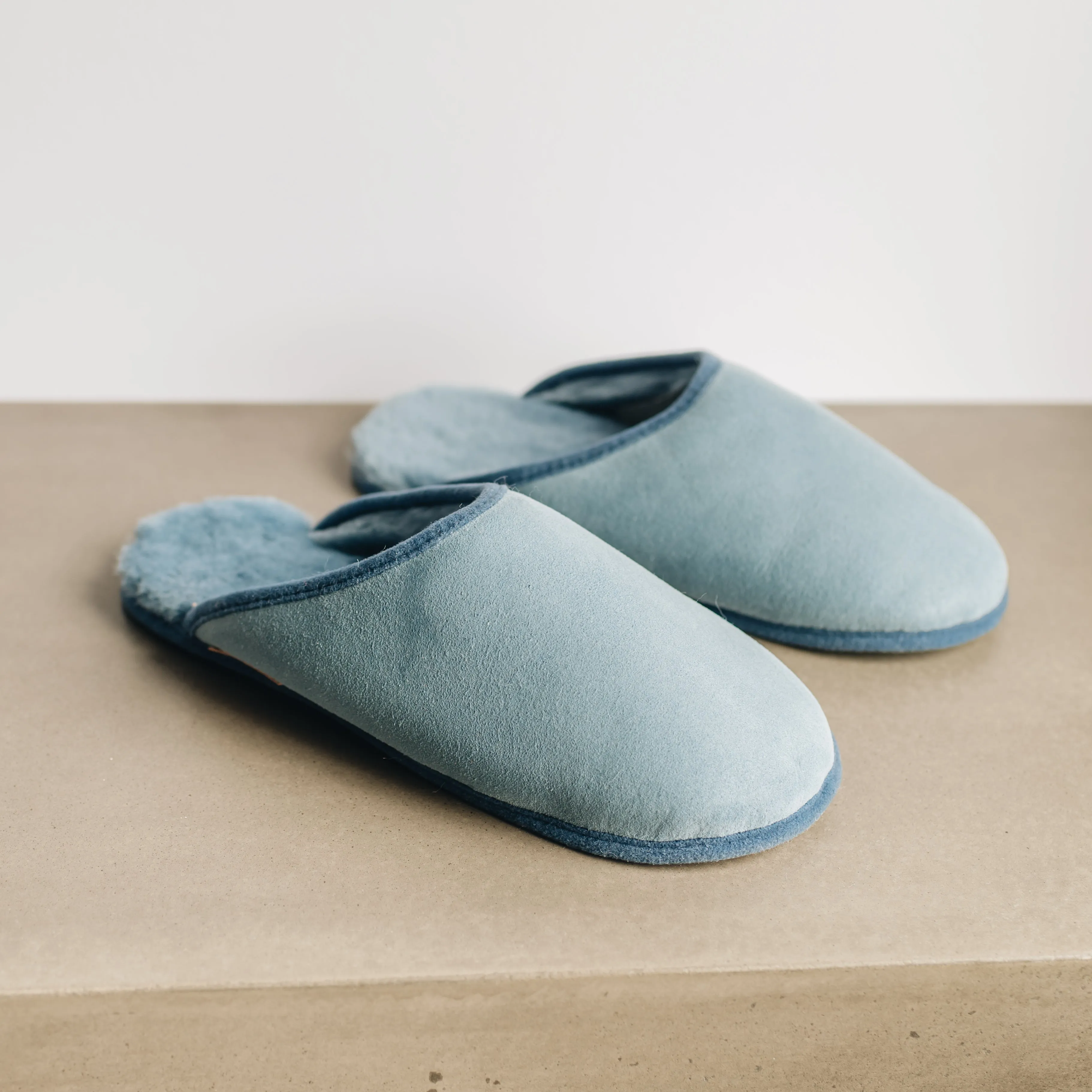 Men's Sheepskin Slip-on Slippers Soft Sole | ROBYN (Last Chance)