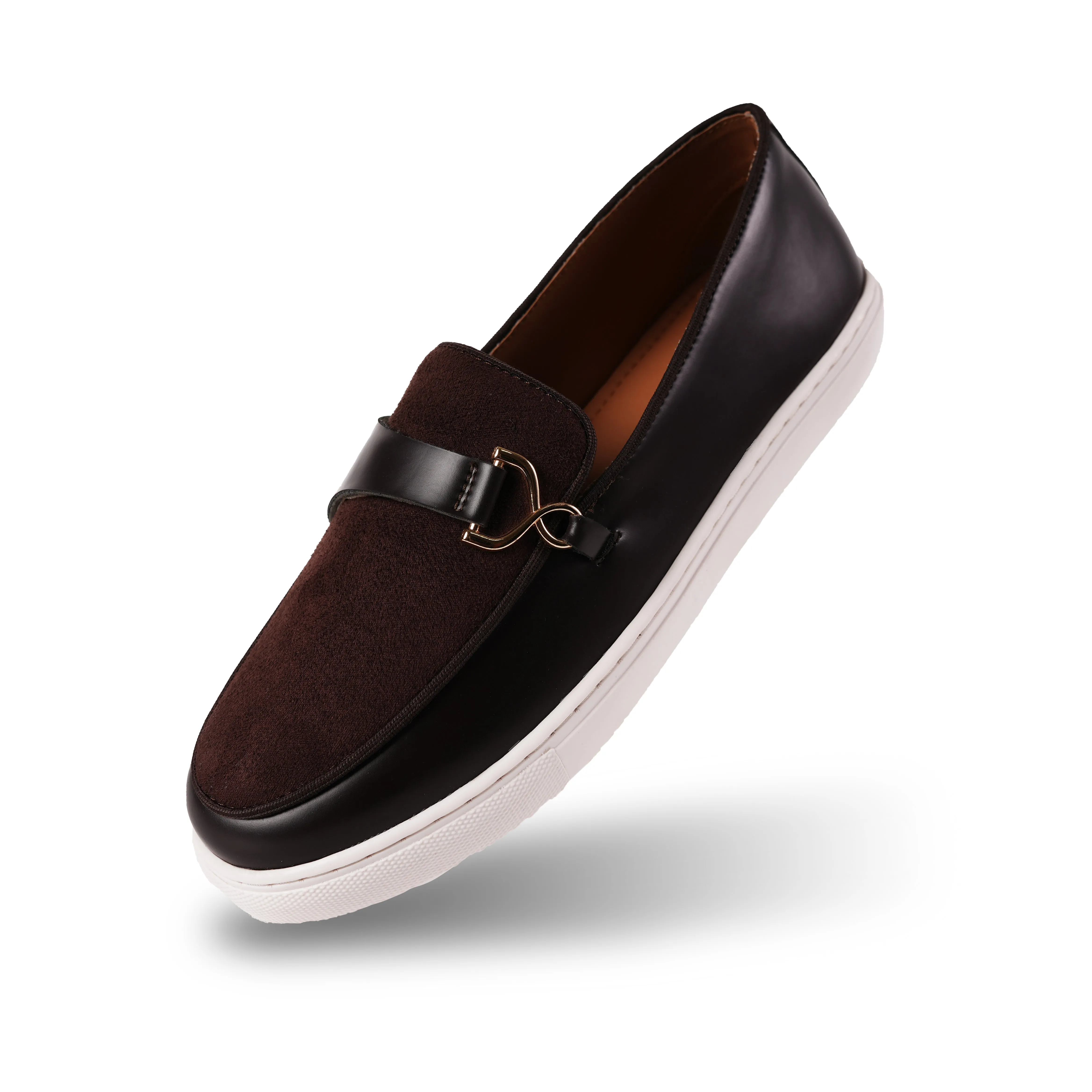 Monkstory Side Buckle Slip-On Sneakers - Brown