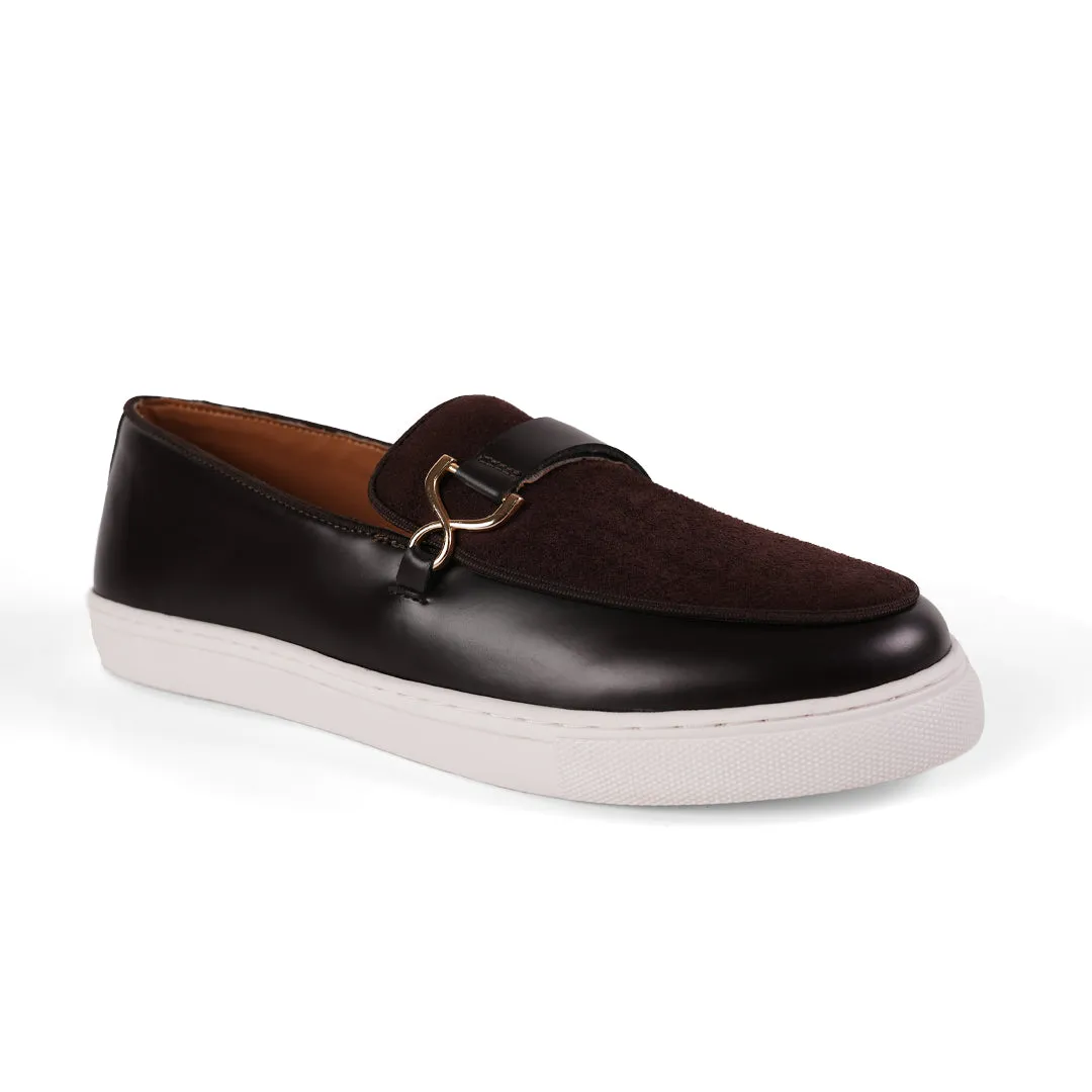 Monkstory Side Buckle Slip-On Sneakers - Brown