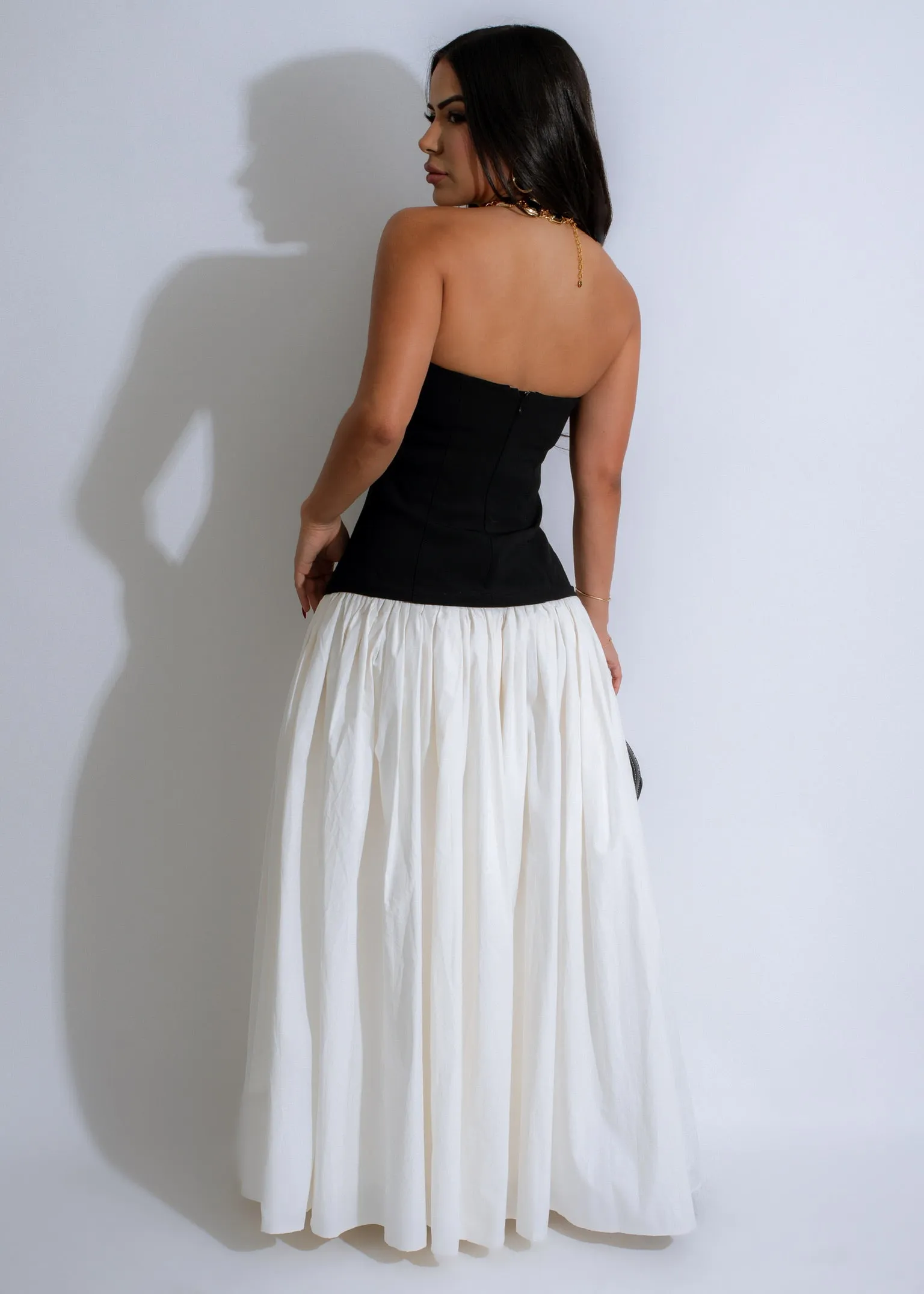 Moonlit Whisper Maxi Dress White