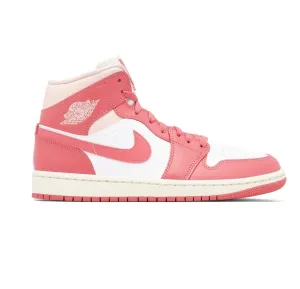 Nike Women's Jordan 1 Mid Shoes - White / Sea Coral / Sail