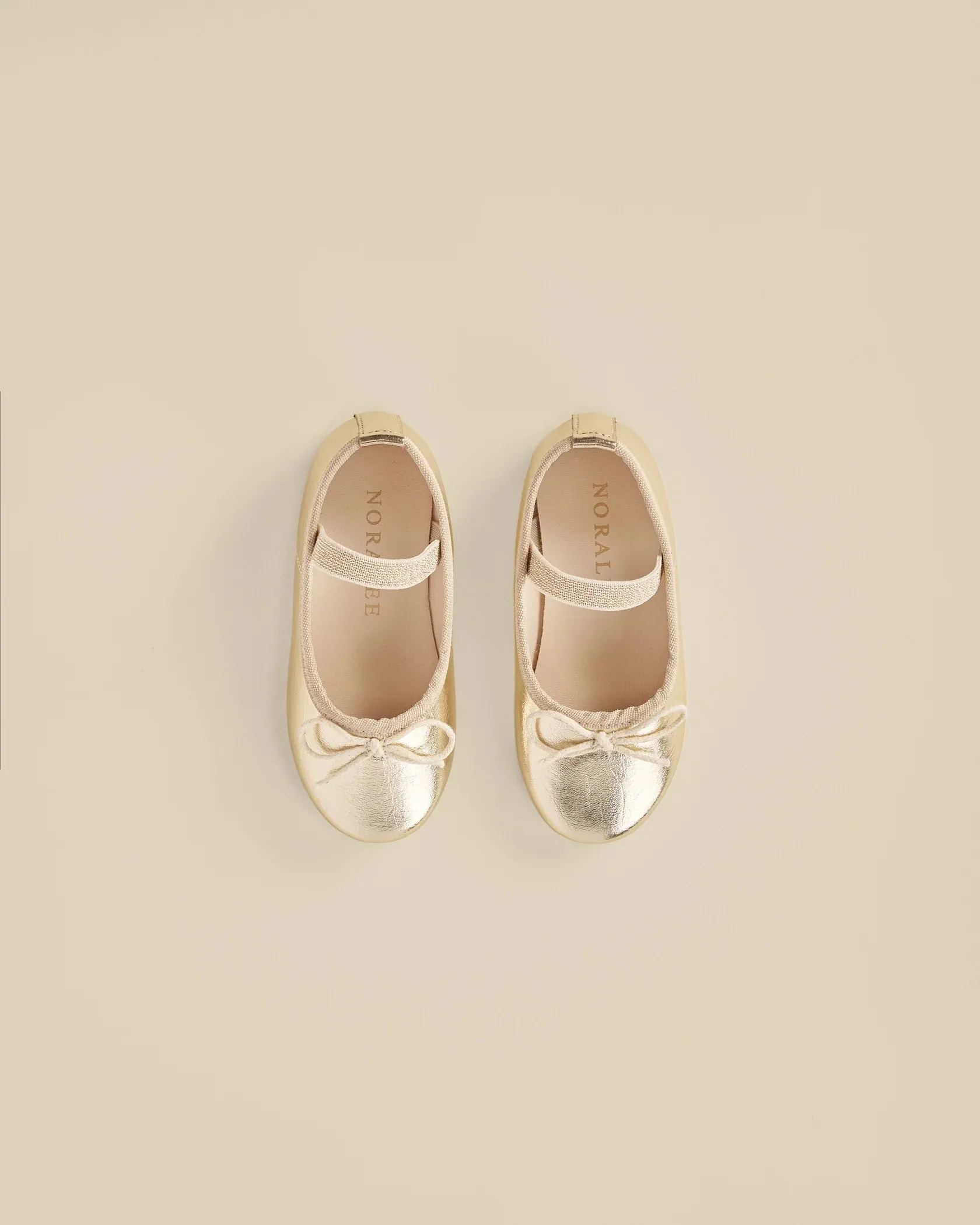 Nora Lee Ballet Flats - Metallic Ecru