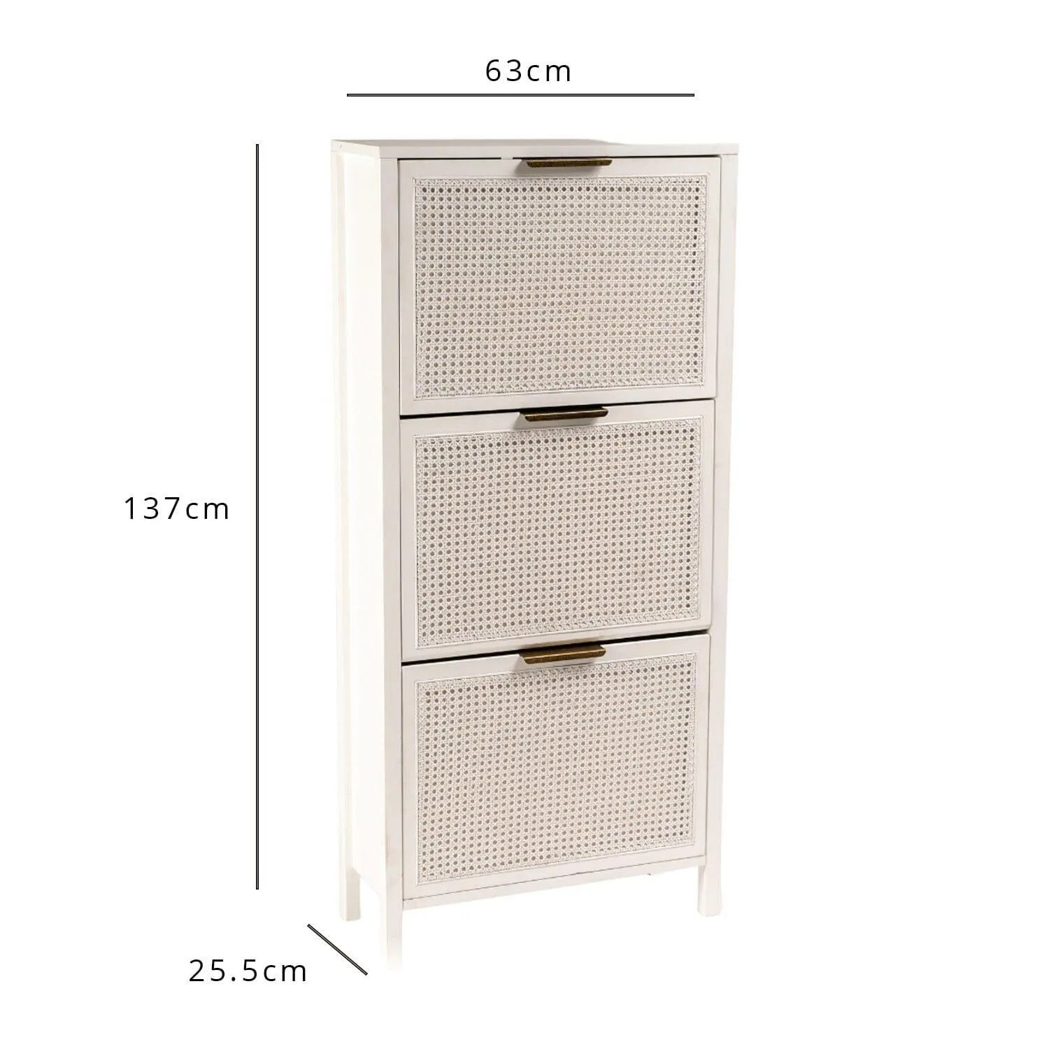 Outlet - Charlie shoe cabinet - 3 door - white