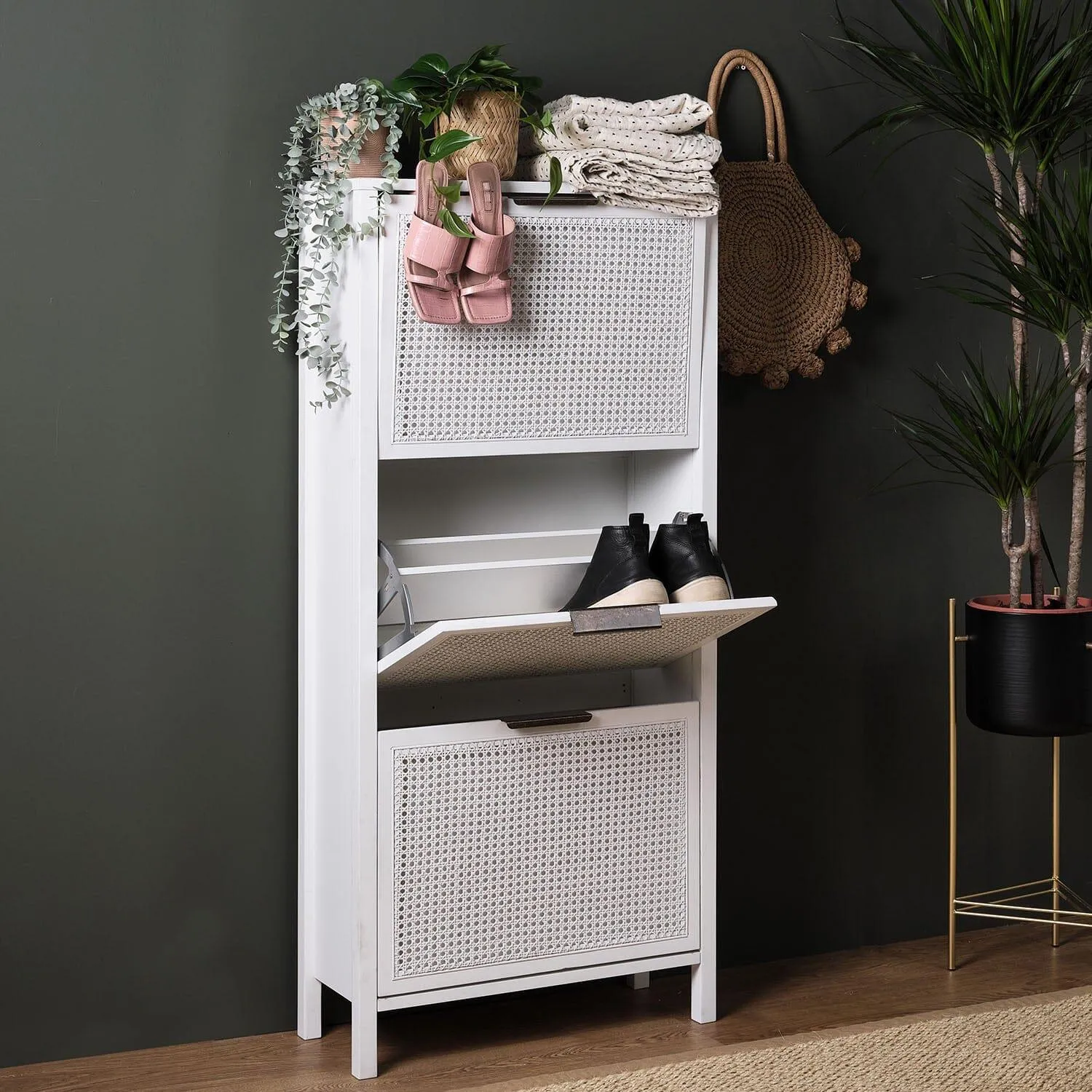 Outlet - Charlie shoe cabinet - 3 door - white