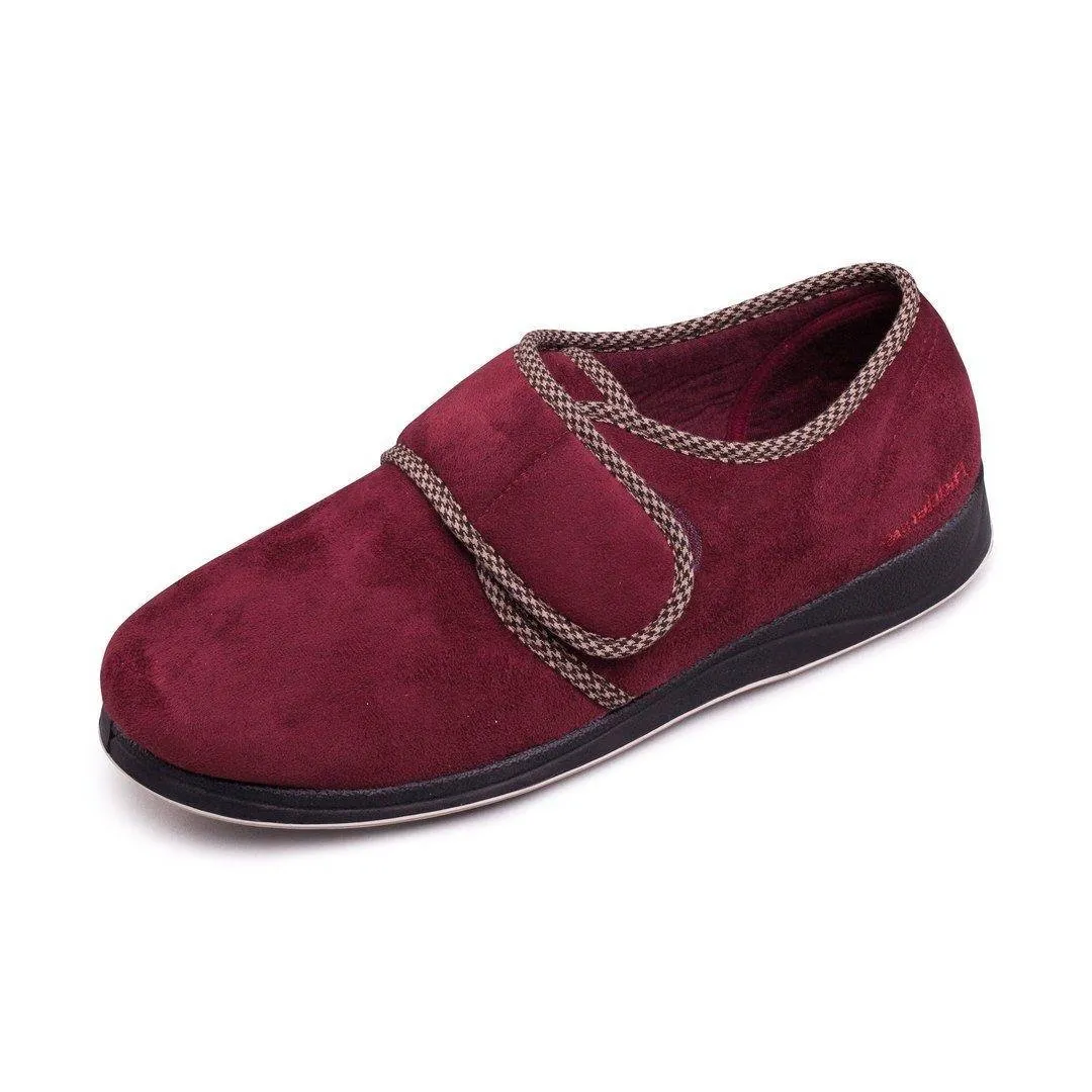 Padders Mens Slippers Harry Burgundy