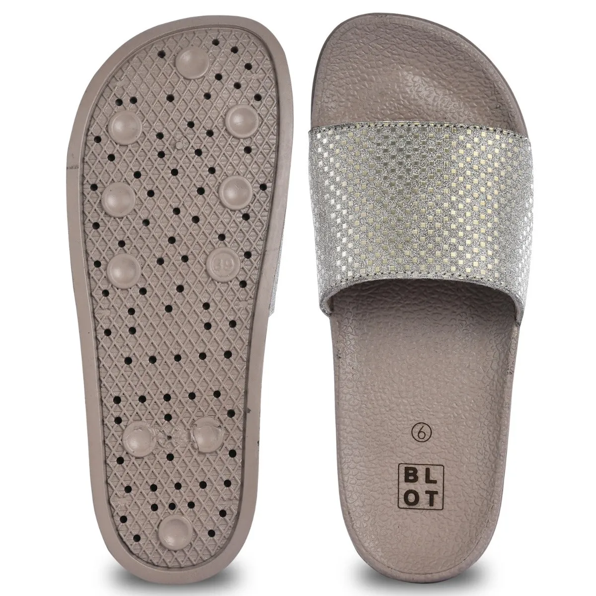 Paragon  K10908L Women Casual Slides | Stylish Sliders for Everyday Use for Ladies | Trendy & Comfortable Slippers with Cushioned Soles