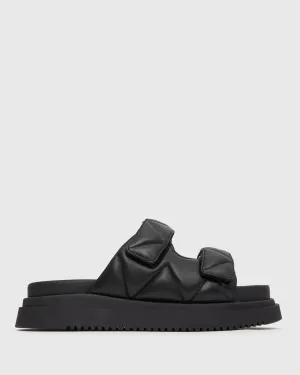 PRE-ORDER THEO Leather Flatform Slides