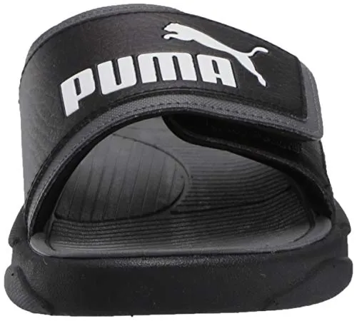 PUMA Royalcat Slide Sandal, Black-Castlerock White, 11 M US