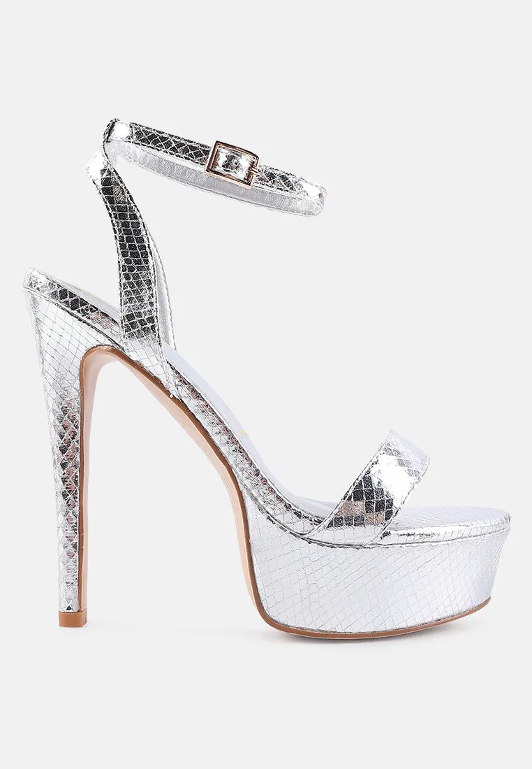 Queen Bee Rhinestone Heeled Sandals