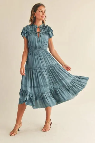 Reset By Jane Short Sleeve Ruffle Dress