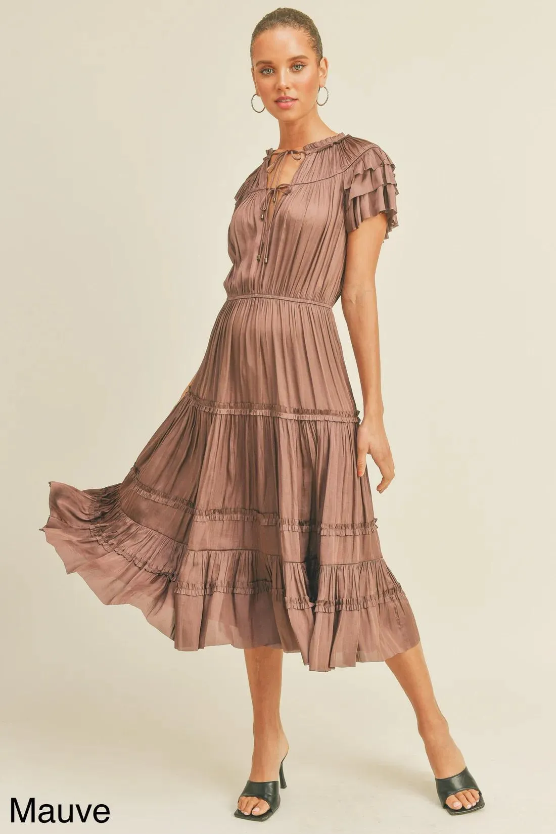 Reset By Jane Short Sleeve Ruffle Dress