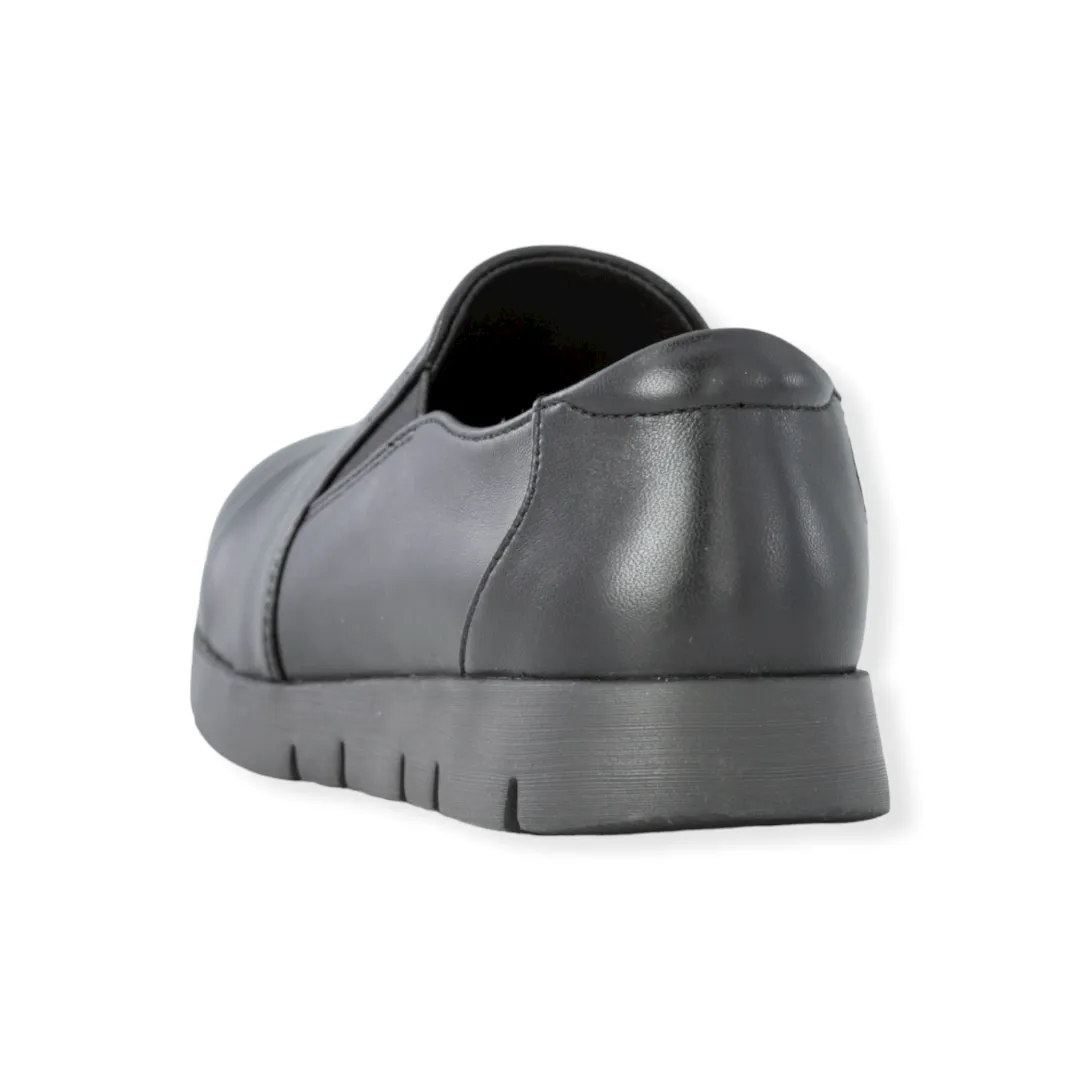 Sheepskin leather stylish side-gore slip-on sneakers #FJ074