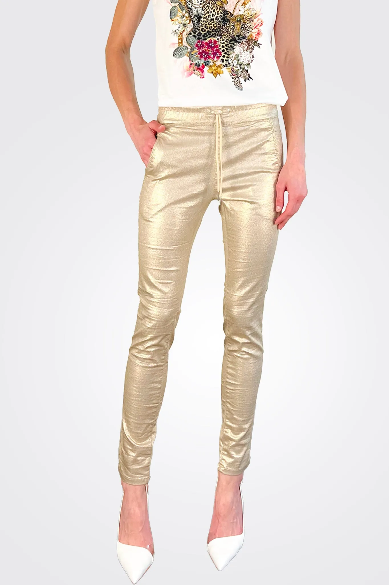 Shely Pants - Beige Gold