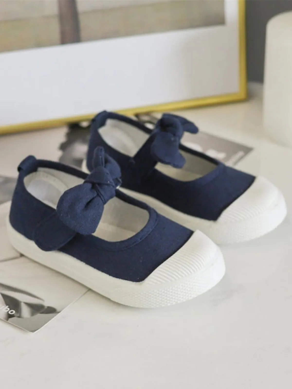 Simply Charming Plain Canvas Bowknot Sneakers by Liv and Mia