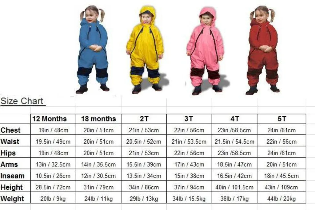 Size 2: Muddy Buddy Tuffo Rain Suit NEW - Red