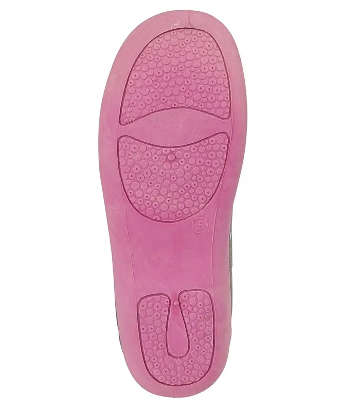 Sleepers Womens Slipper Isla Grey Fuchsia