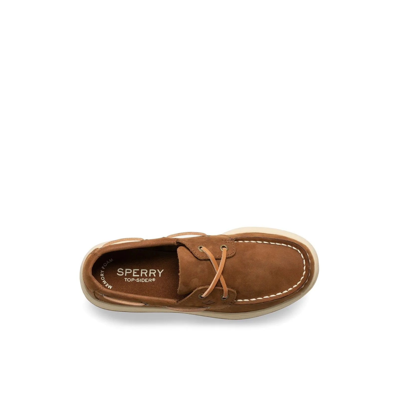 Sperry Cup II Kid's Boat Shoe - Brown Leather