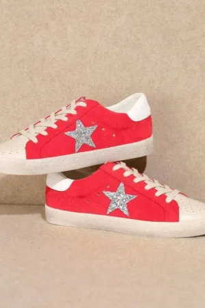 Star Vegan Leather Low Top Sneakers