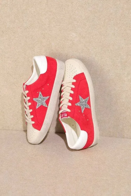 Star Vegan Leather Low Top Sneakers