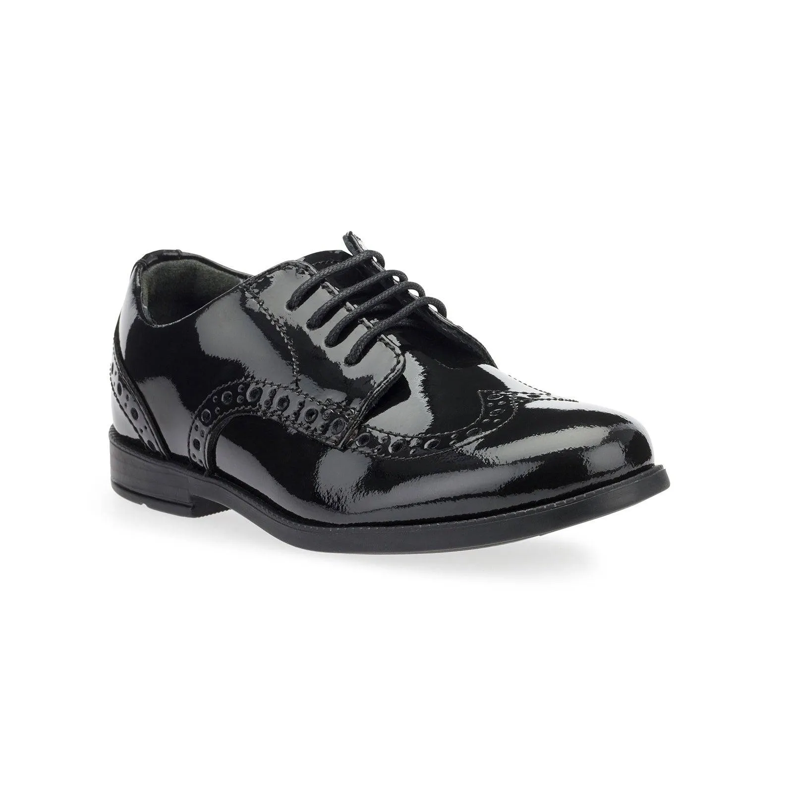 Start-Rite Brogue Pri 2745-3 Girls Black Patent Lace Up School Shoe