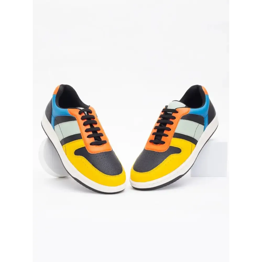 Stylish Multicoloured Synthetic Solid Sneakers For Men