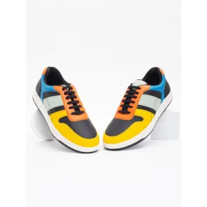 Stylish Multicoloured Synthetic Solid Sneakers For Men