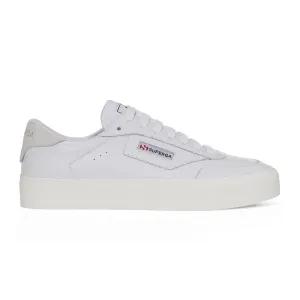 SUPERGA Leather White Court Avorio Sneaker