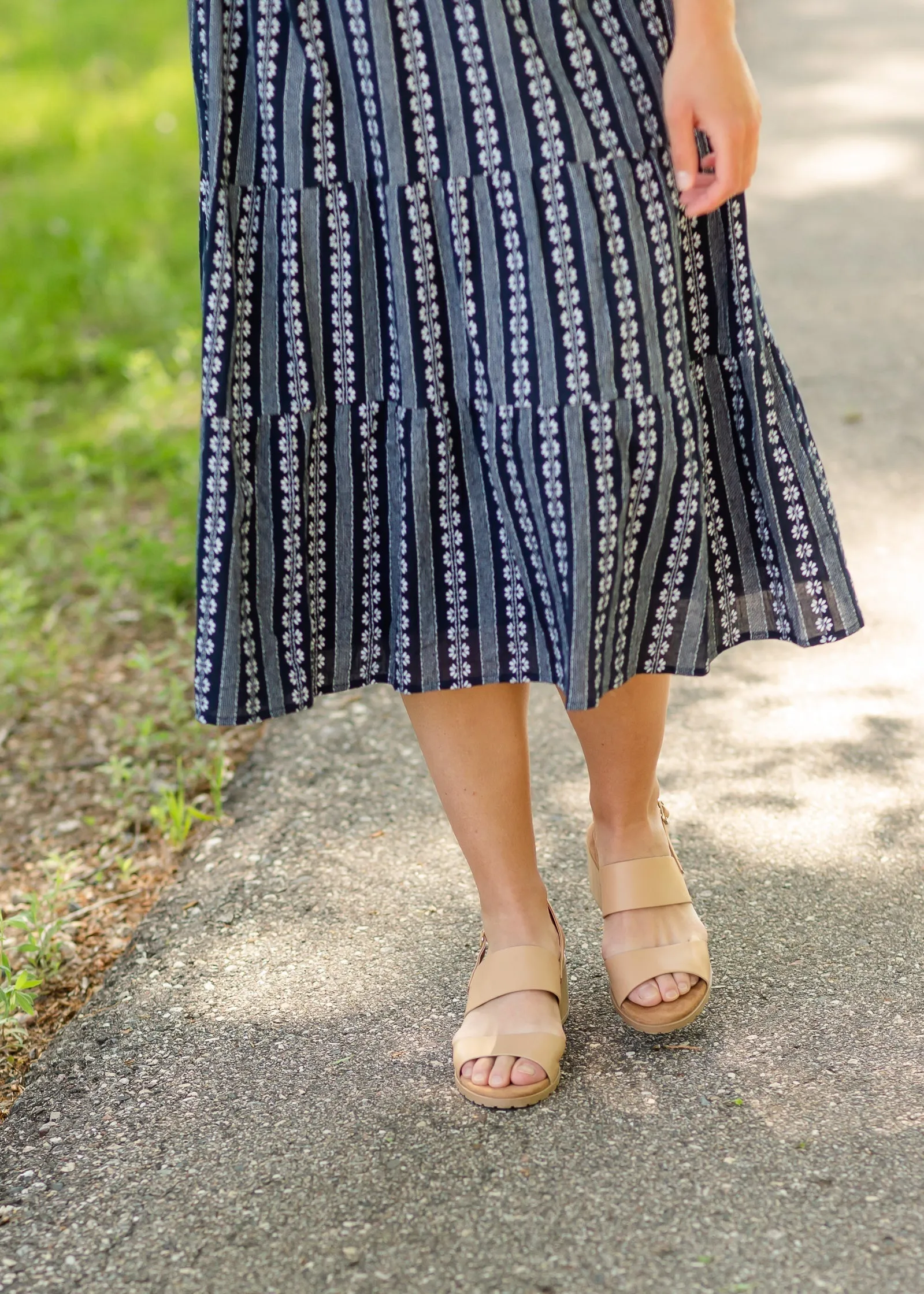 Tan Wooden Block Slingback Sandal - FINAL SALE