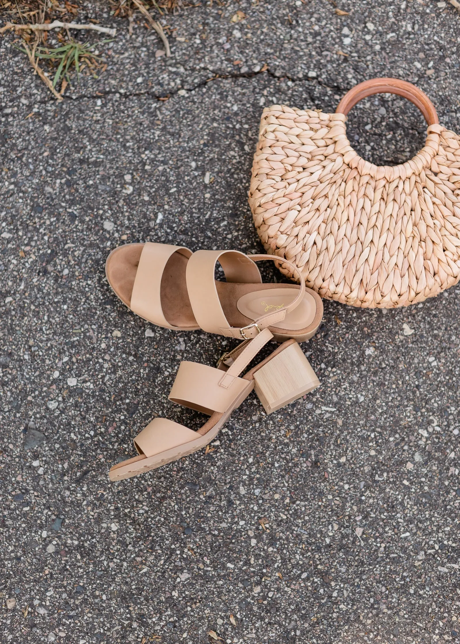 Tan Wooden Block Slingback Sandal - FINAL SALE