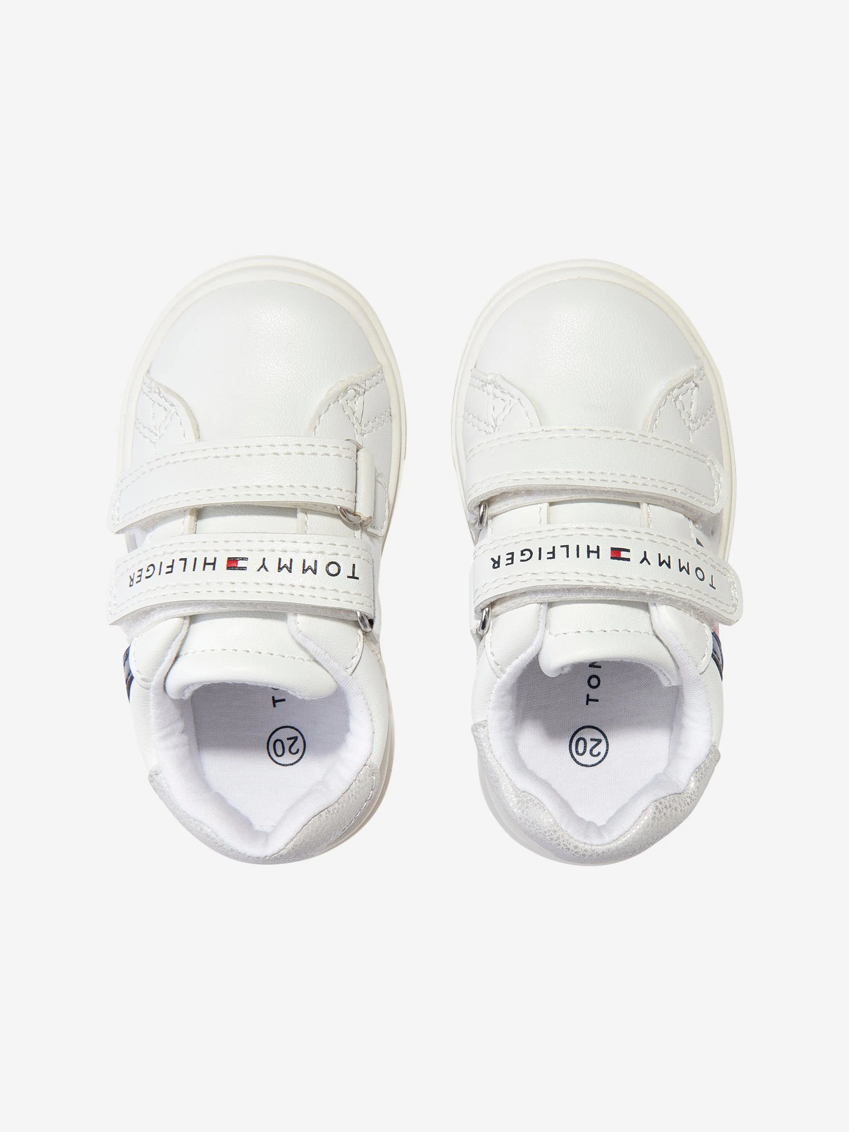 Tommy Hilfiger Girls Low Cut Velcro Trainers in White