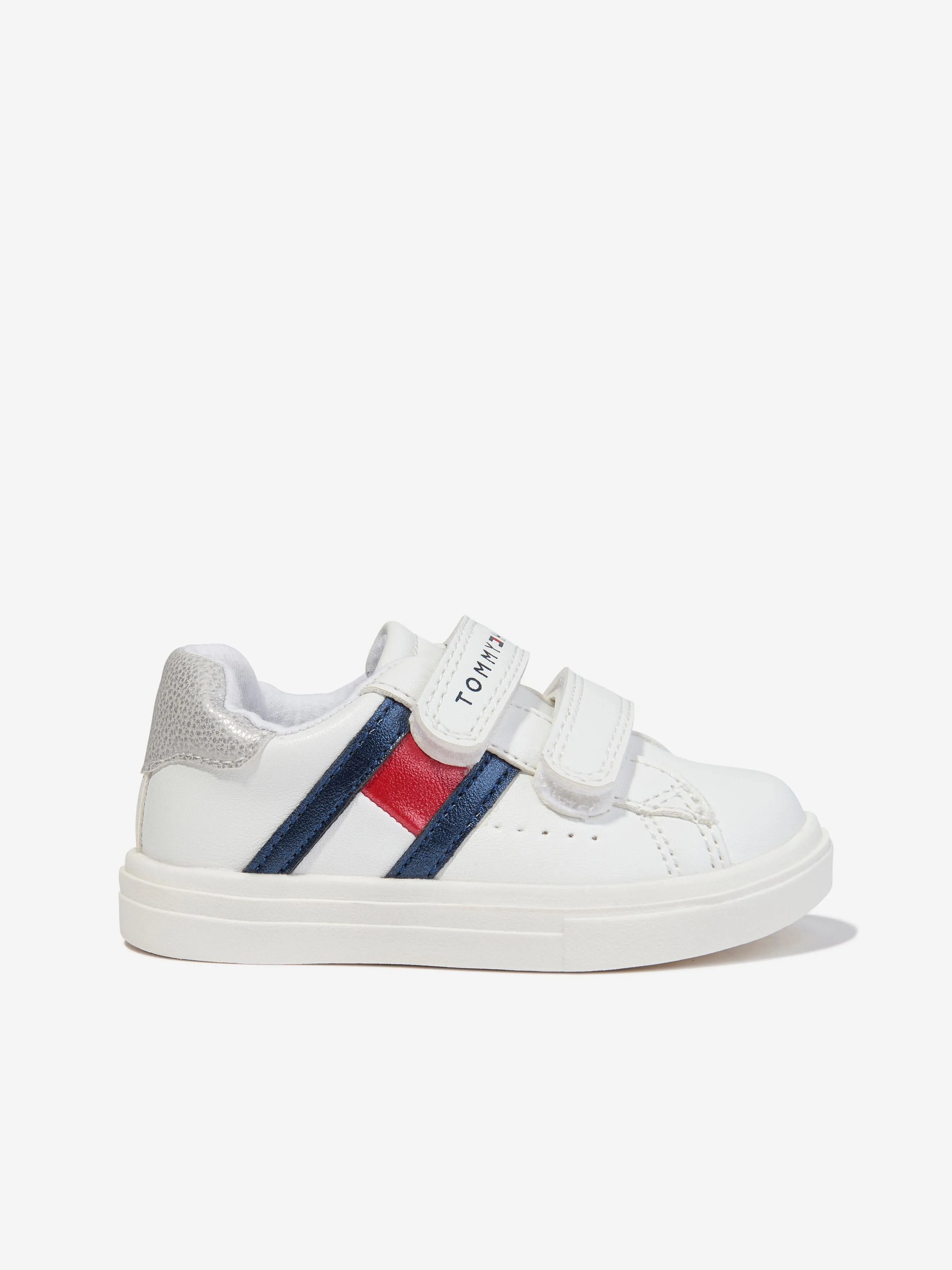 Tommy Hilfiger Girls Low Cut Velcro Trainers in White