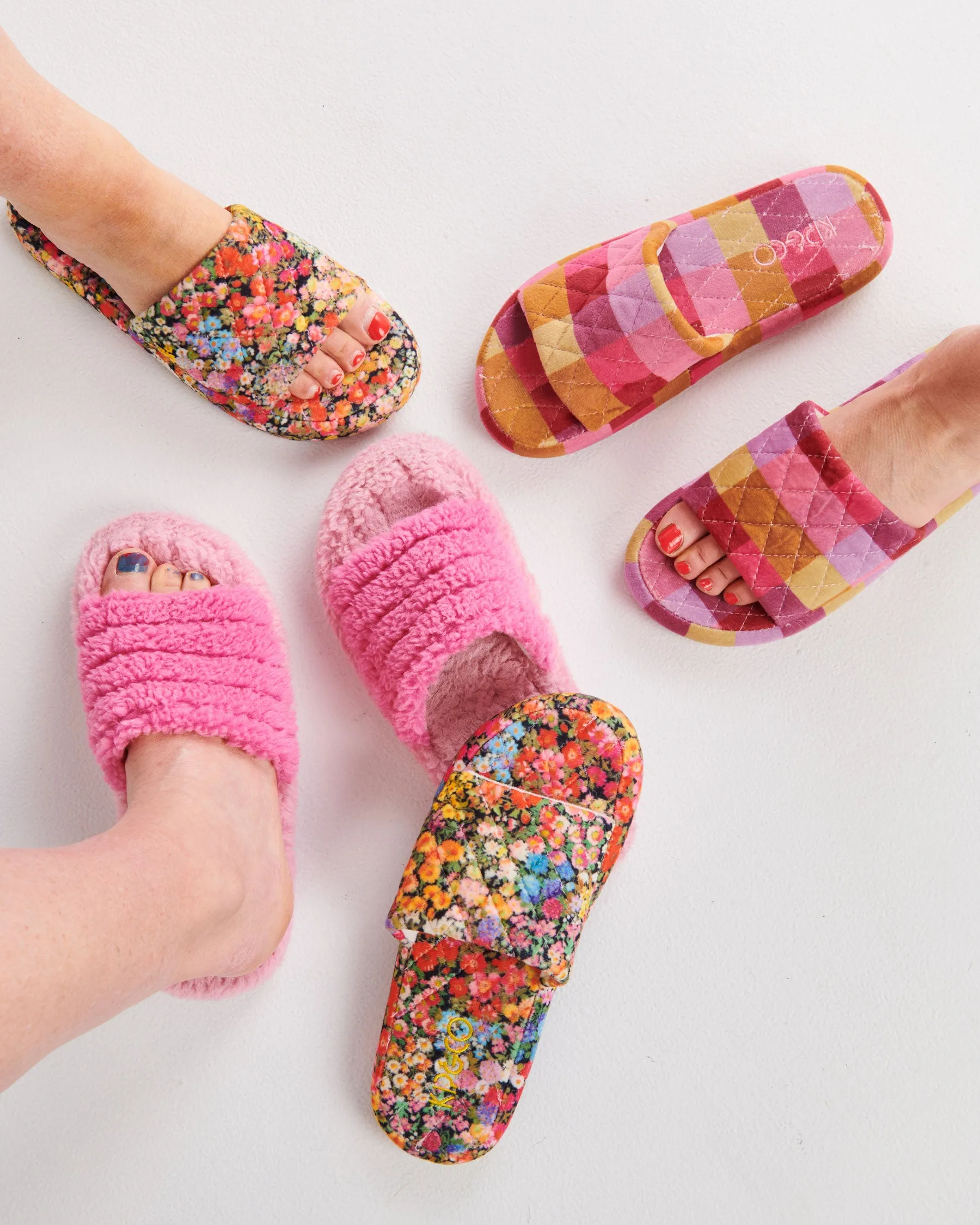 Tutti Frutti Quilted Velvet Adult Slippers