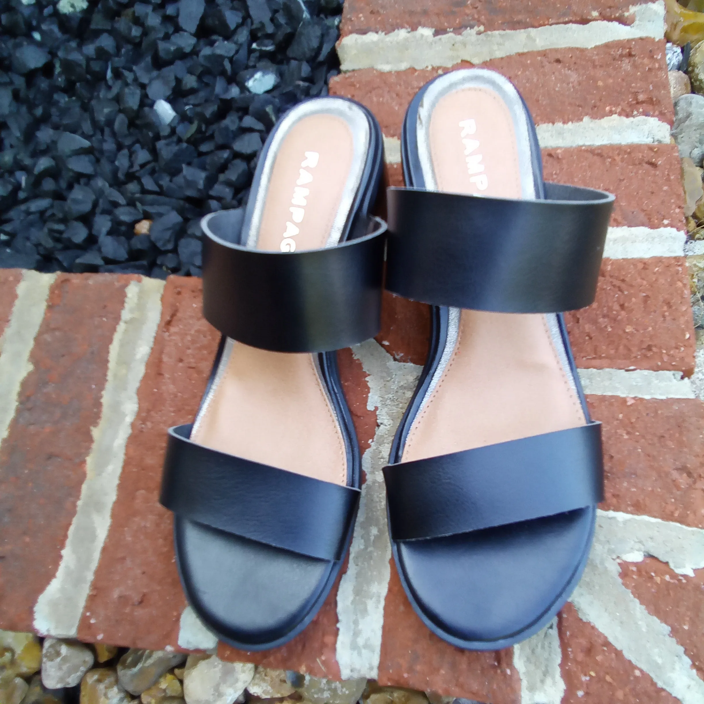 Two Strap Blocked Heel Sandal | Rampage Hatty