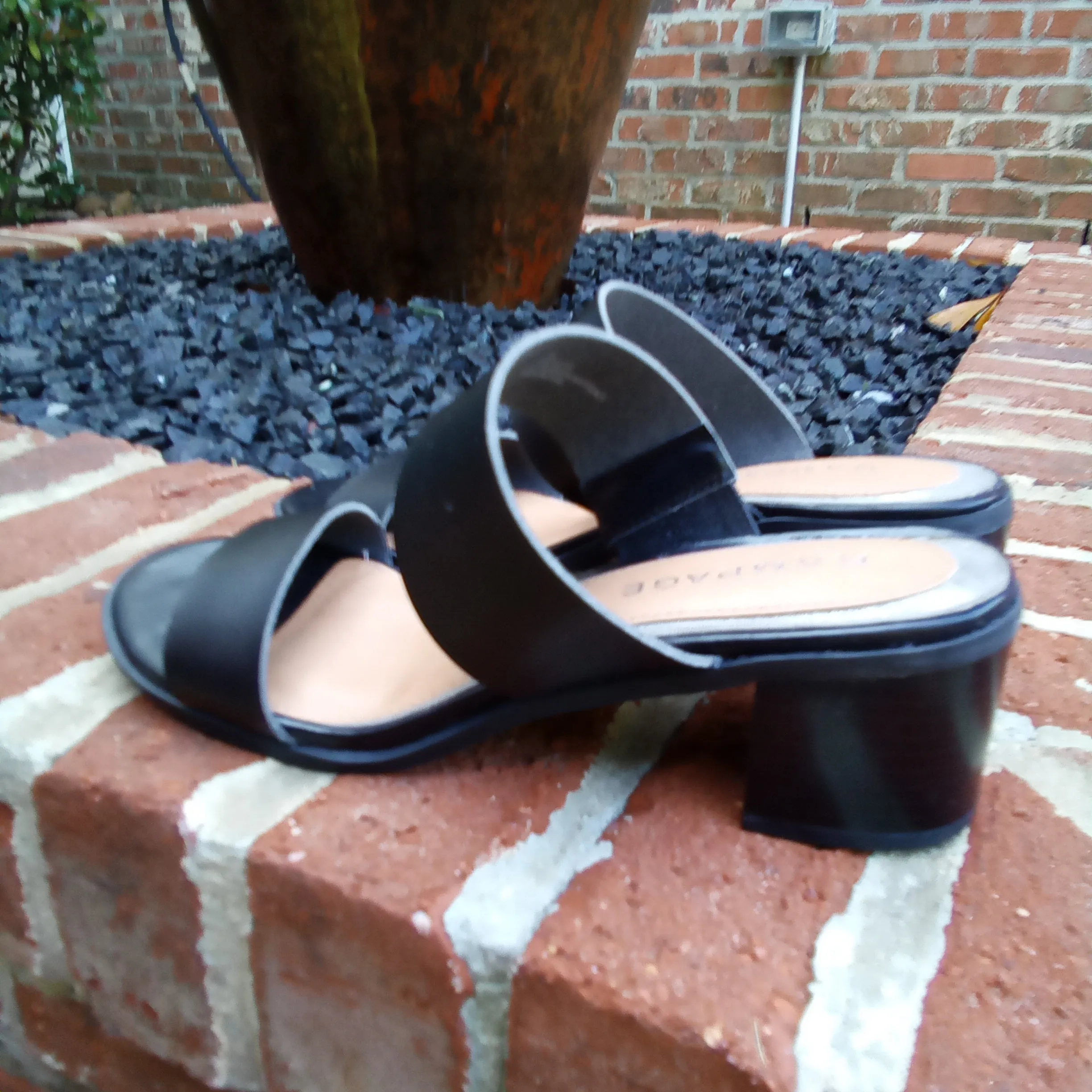 Two Strap Blocked Heel Sandal | Rampage Hatty