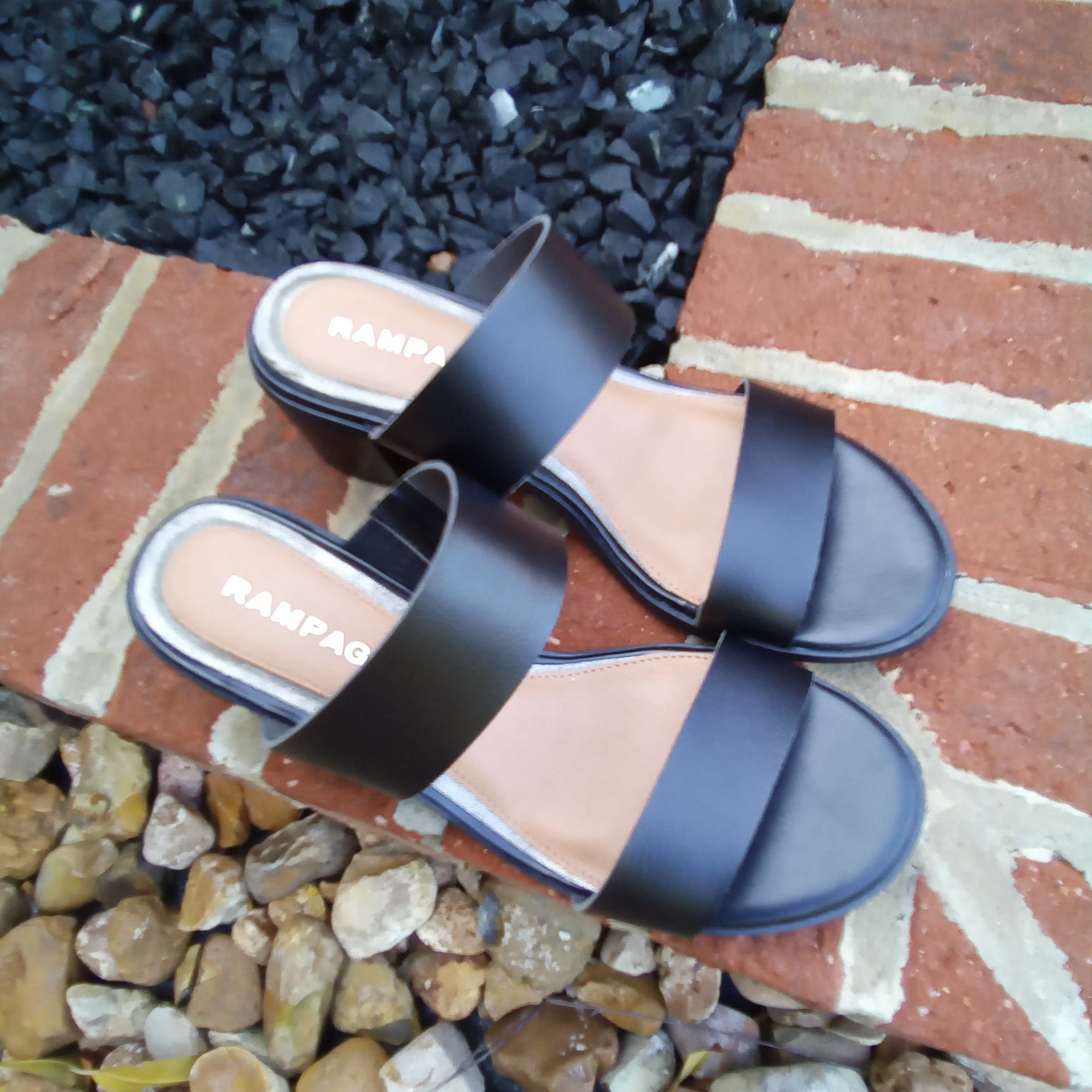 Two Strap Blocked Heel Sandal | Rampage Hatty