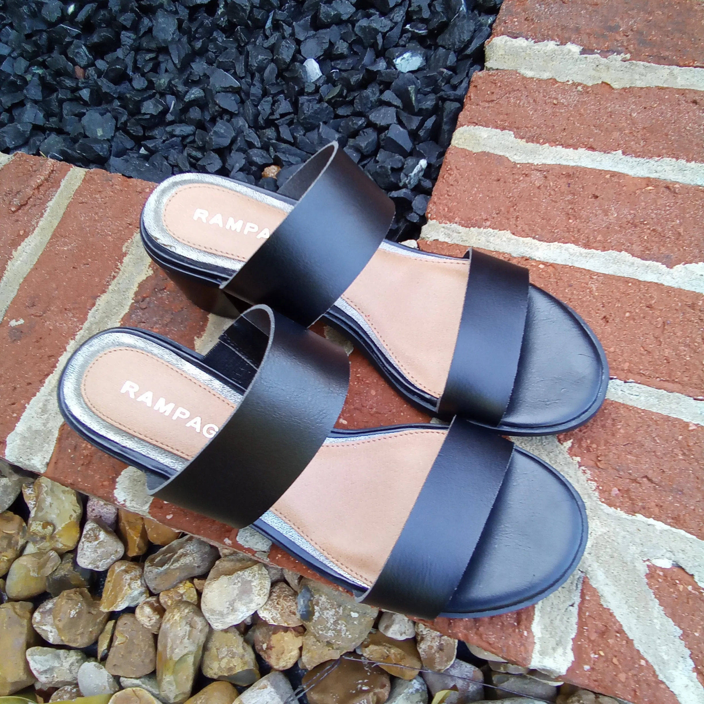 Two Strap Blocked Heel Sandal | Rampage Hatty