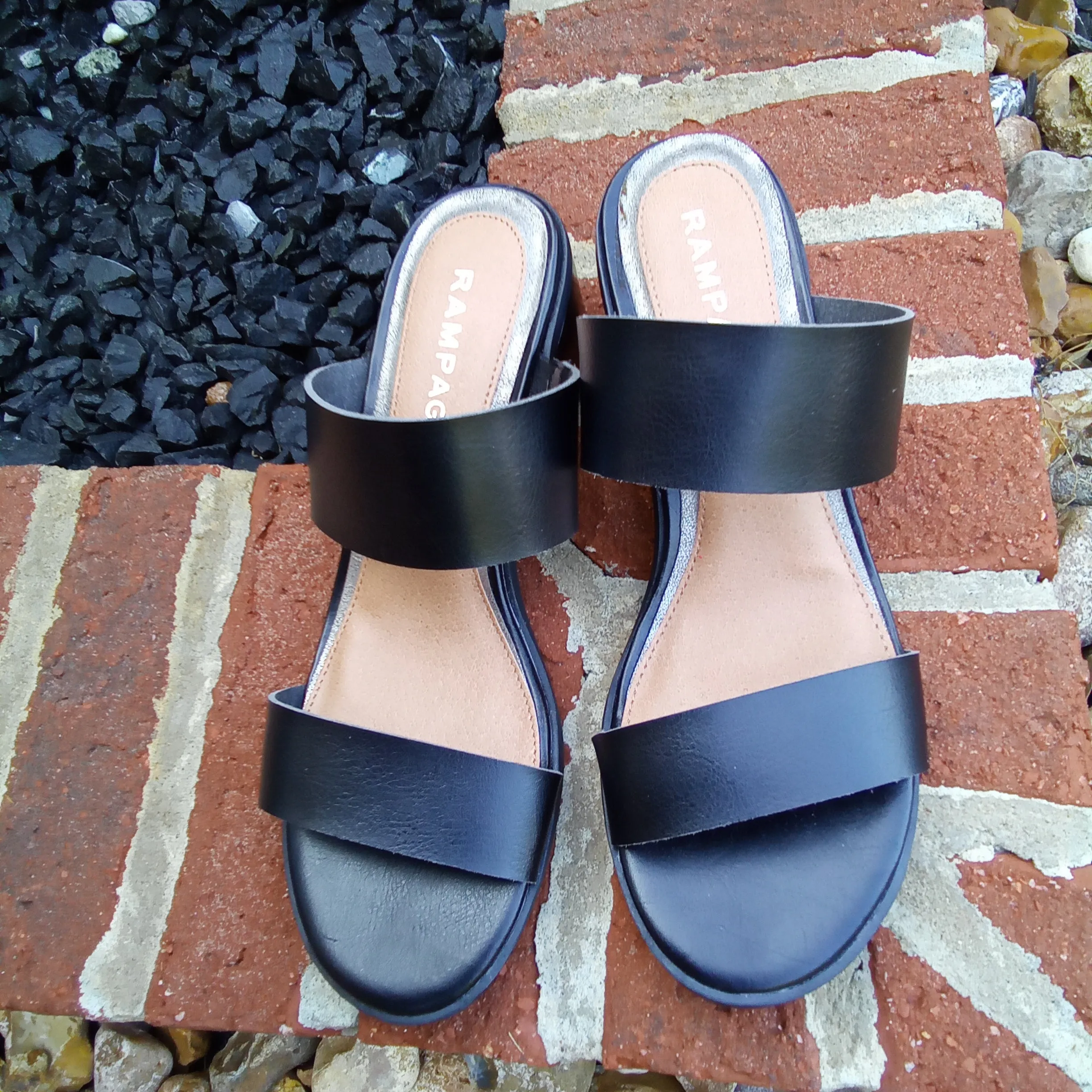 Two Strap Blocked Heel Sandal | Rampage Hatty