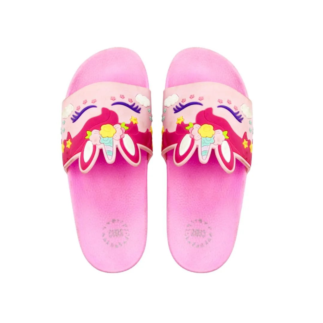 Unicorn Face Pink Slides